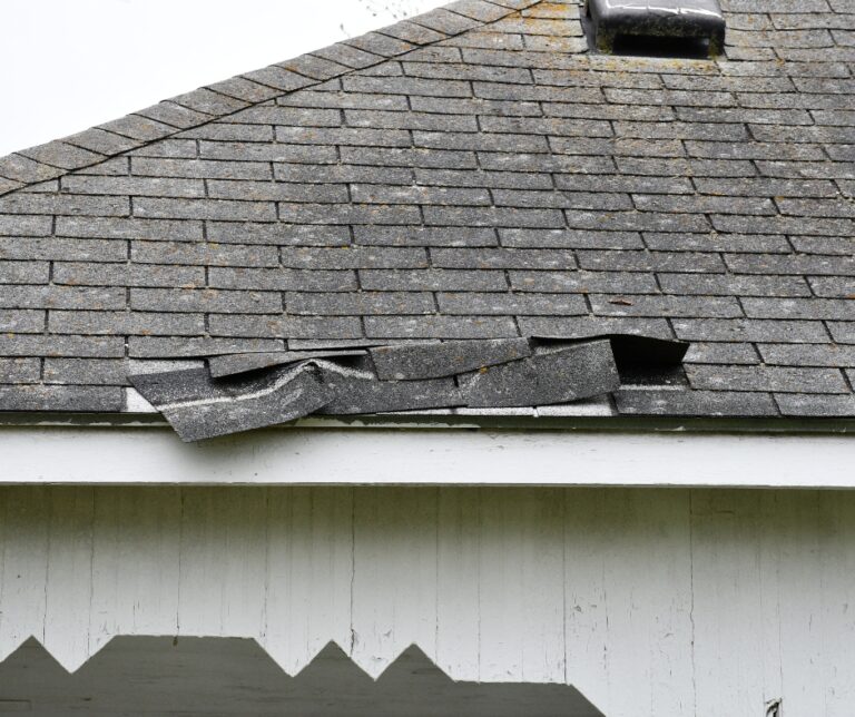 Roof with hail damage